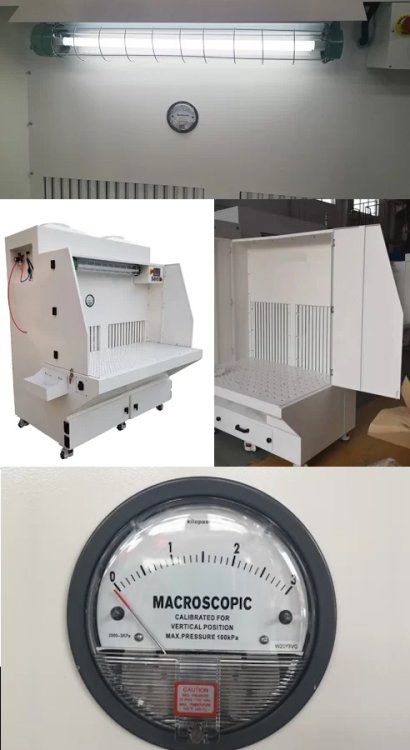 (kuva kohteelle) Imupöytä hiontatöihin 1800 m3/h, pulssisuihkupuhdistus