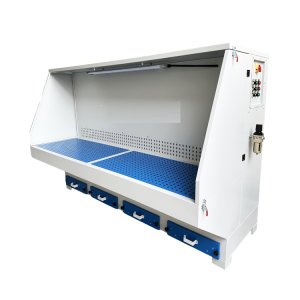 (kuva kohteelle) Imupöytä hiontatöihin 2500mm, pulssisuihkupuhdistus