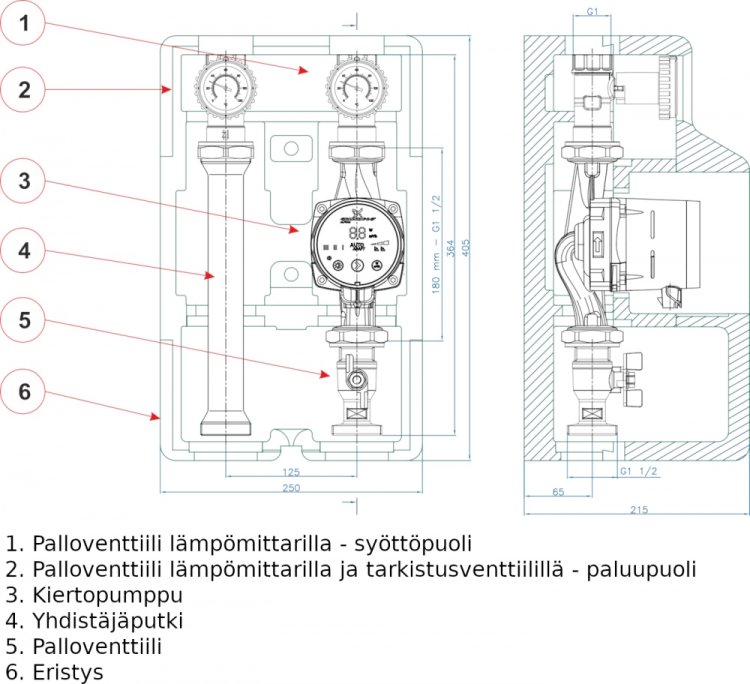 (image for) Pump set Womix SA 125 - DN 25 DAB Evosta2 65/180