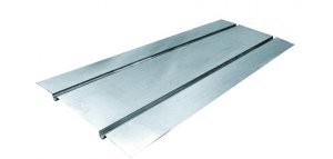 (image for) Alu plate with two chanel 2 x 16mm - 1000 x 390 mm