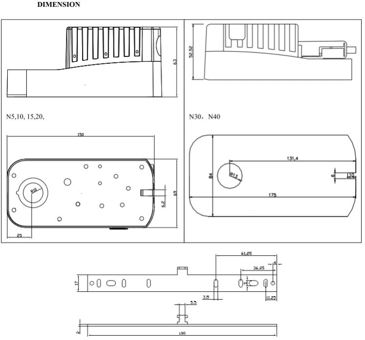(image for) Damper Actuator, Non Spring Return, 40NM