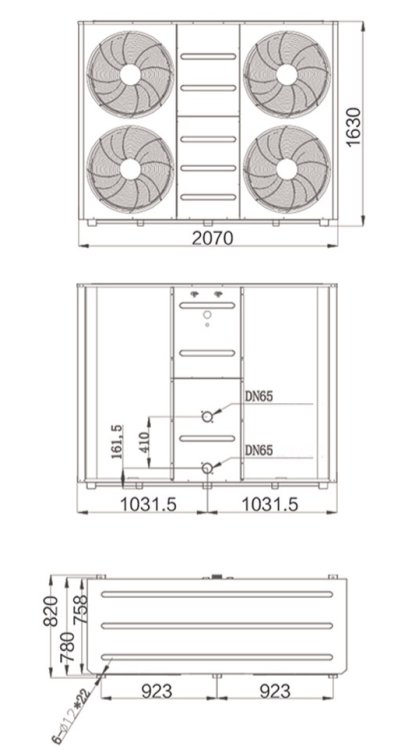 (image for) Air to Water heat pump 50kW DC Inverter