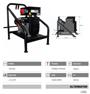 (image for) Tractor generator TF16 - 16KVA