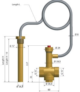 (image for) Thermostatic safety valve Danfoss-type