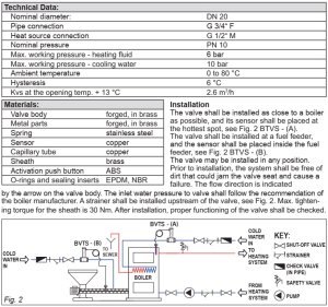 (image for) Thermostatic safety valve Danfoss-type