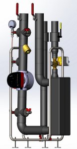 (kuva kohteelle) Lämmönvaihdin-paketti lämmitys/ilmastointi 20 - 600 kW