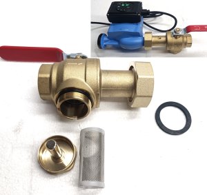 (image for) Ball Valve for pump w. filter&magnet 