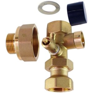 (kuva kohteelle) 1 1/2" huoltoventtiili paisuntasäiliöille, F/F