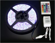 (kuva kohteelle) Led-nauha 12V, IP65 + RGB ohjauspaneeli