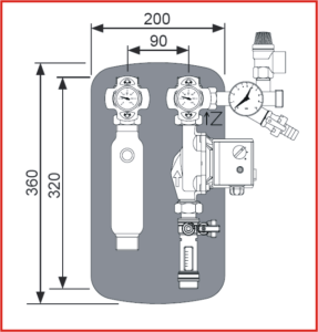 (image for) Wilo Yonos Para 15/6 pump station Vert VRD 90