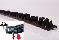 (kuva kohteelle) Kiinnityskisko putkeille 15-20mm minimiväli 50mm kiinnikkeellä