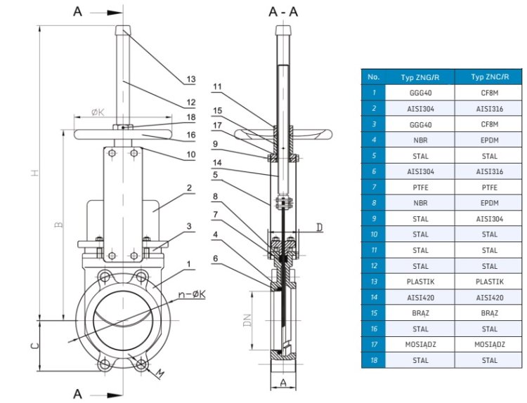 (image for) Sliding valve Dn50