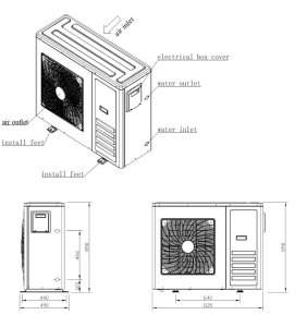 (image for) EVI DC Inverter 3F Monoblock air-water heat pump 9 kW -25C