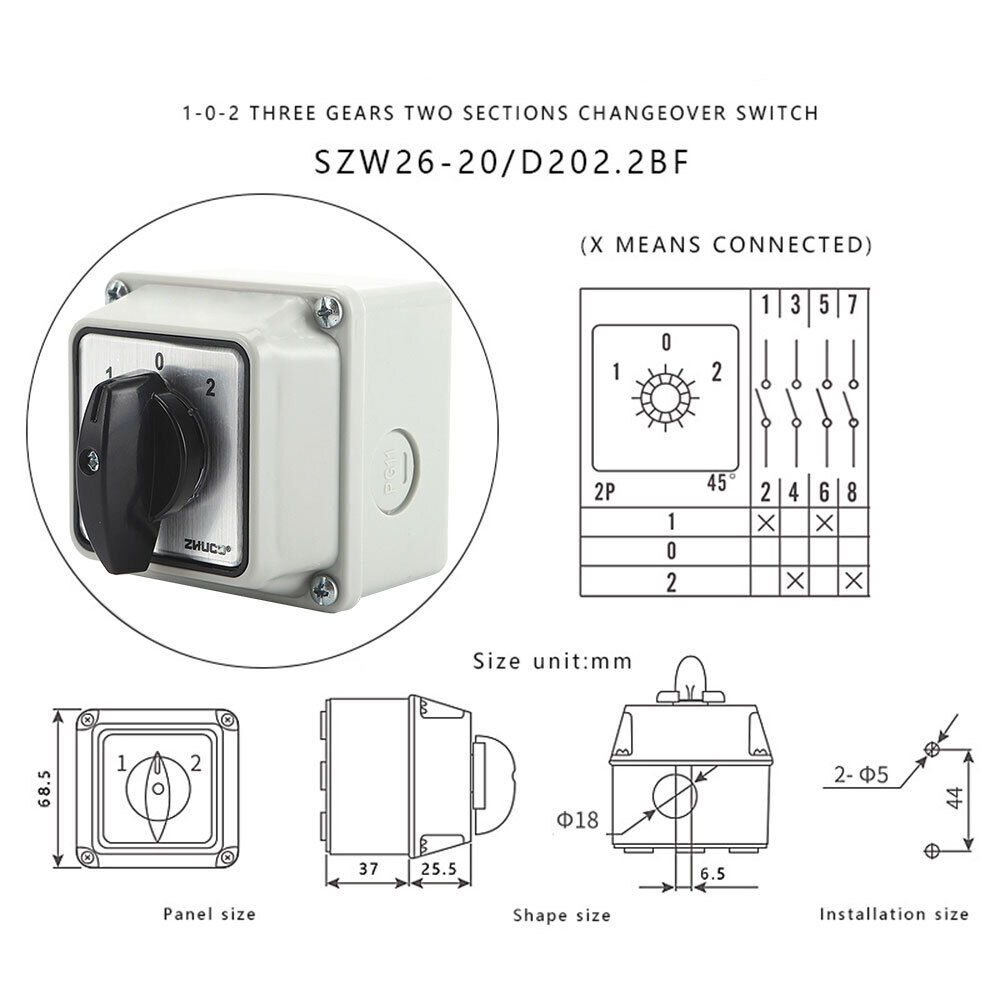 (image for) Universal Rotary Switch 3 pos.