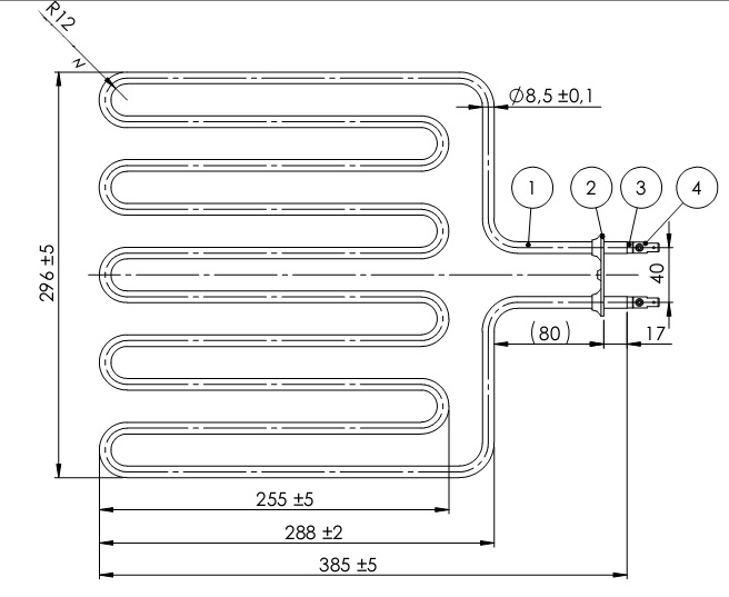 (image for) Sauna heater element 2670W