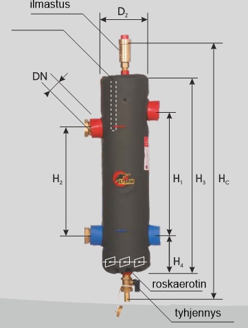 (image for) Low-loss header/hydraulic balancer SHE up to 40 kW