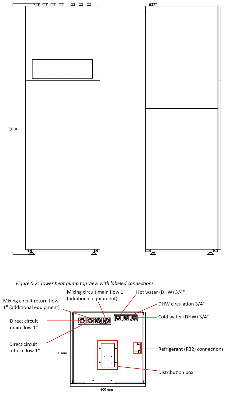 (kuva kohteelle) Ilma-vesilämpöpumppu All-in-one Tower 6kW