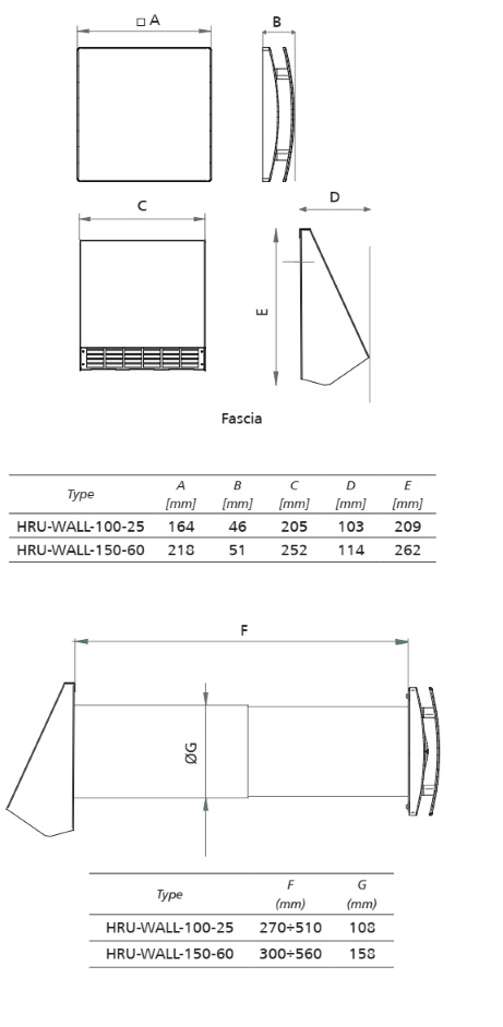 (image for) Ventilation HRU Wall d150