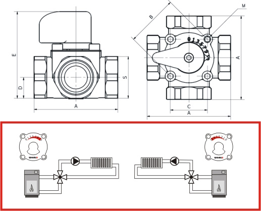 (image for) 4-way valve 6/4"