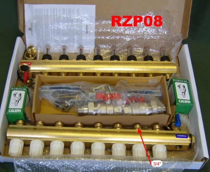 (image for) Floor Heating Manifold 9 with Flowmeter