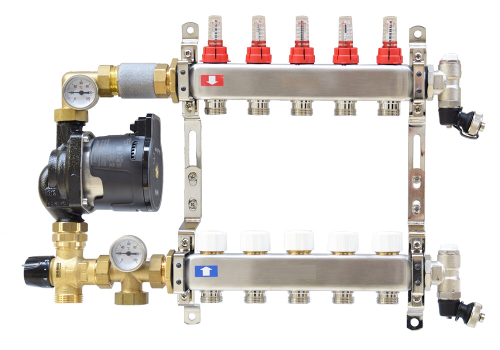 (image for) Mixing pump group 3-way thermovalve with ss manifold 4-12