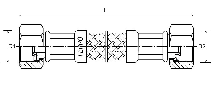 (image for) Hose 3/4 - 1/2 500mm